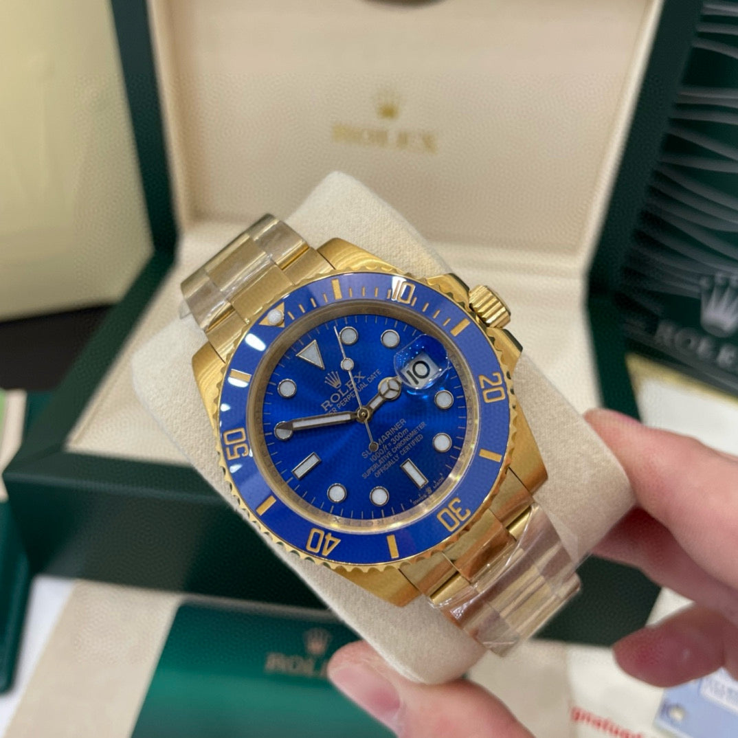 ROLEX SUBMARINER GOLD/BLUE